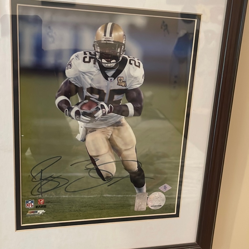 Reggie bush signed framed photo